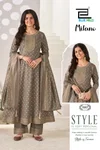 Milano By Blue Hills Chanderi Foil Printed Anarkali Kurti Set
